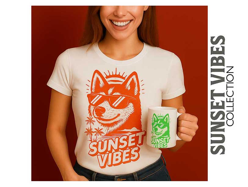 Sunset Vibes Animal Vector Design Collection (SVG, PNG, PDF) - Image 6