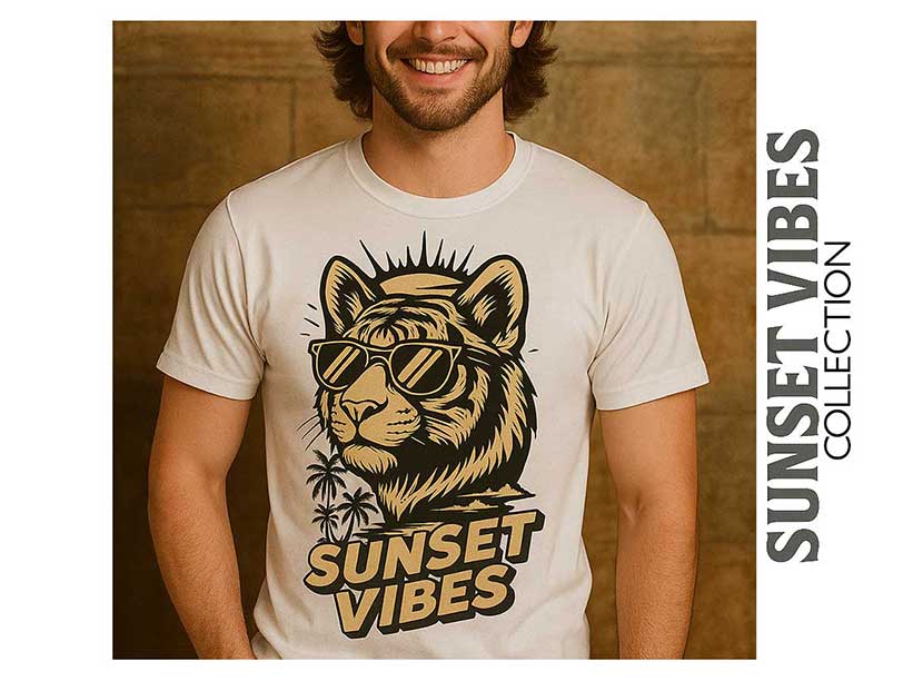 Sunset Vibes Animal Vector Design Collection (SVG, PNG, PDF) - Image 5